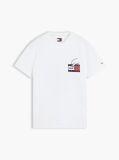 Bej T-Shirt Din Jerseu Cu Guler Rotund Si Imprimeu Pe Spate  Barbati
