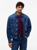 Denim Jacheta Trucker Din Denim Cu Croiala Lejera  Barbati