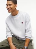 Gri Bluza De Trening Cu Guler Rotund  Fleece Si Steag  Barbati