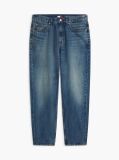 Denim Blugi Tapered Whiskered Cu Croiala Regular  Barbati