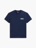 Blue T-Shirt Din Jerseu Cu Guler Rotund Si Logo  Barbati