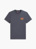 Negru T-Shirt Din Jerseu Cu Guler Rotund Si Logo  Barbati