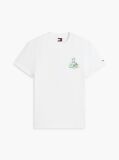 Bej T-Shirt Din Jerseu Cu Guler Rotund Si Logo  Barbati