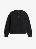 Negru Bluza Boxy Fit Cu Badge  Femei