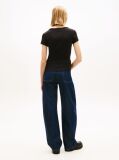 Negru Tricou Essential Slim Fit Cu Guler In V  Femei