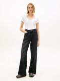 Alb Tricou Essential Slim Fit Cu Guler In V  Femei