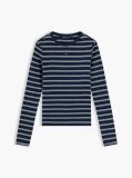 Multi Tricou Slim Cu Maneca Lunga Si Guler Riplat  Femei