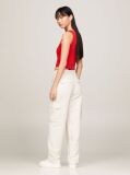 Beige Harper High Rise Mom Cargo Trousers  Women
