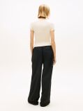 Galben TricouTommy Badge Ribbed Slim   Femei