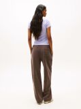 Mov TricouTommy Badge Ribbed Slim   Femei