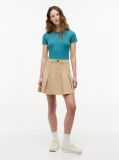Blue TricouTommy Badge Ribbed Slim   Femei