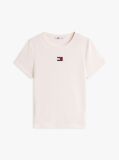 Bej TricouTommy Badge Ribbed Slim   Femei