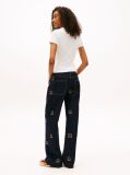 Bej TricouTommy Badge Ribbed Slim   Femei