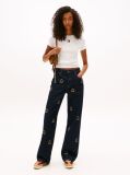 Bej TricouTommy Badge Ribbed Slim   Femei