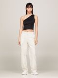 Black Asymmetrical Cropped Tank Top  Women