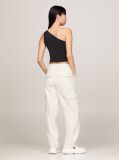 Black Asymmetrical Cropped Tank Top  Women