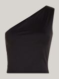 Black Asymmetrical Cropped Tank Top  Women