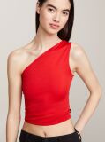 Red Asymmetrical Cropped Tank Top  Women