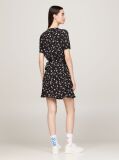 Multi Floral Print Self-Tie Wrap Mini Dress  Women