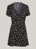 Multi Floral Print Self-Tie Wrap Mini Dress  Women