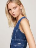 Denim Rochie Maxi Slim Fit Din Denim Cu Nasturi  Femei