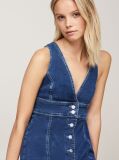 Denim Rochie Maxi Slim Fit Din Denim Cu Nasturi  Femei