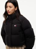 Negru Geaca Puffer Alaska Din Puff Cu Croiala Lejera  Femei