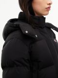 Negru Geaca Puffer Alaska Din Puff Cu Croiala Lejera  Femei