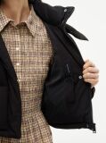 Negru Geaca Puffer Alaska Din Puff Cu Croiala Lejera  Femei
