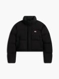 Negru Geaca Puffer Alaska Din Puff Cu Croiala Lejera  Femei