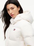 Alb Geaca Puffer Alaska Din Puff Cu Croiala Lejera  Femei