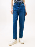 Denim Mom Jeans Tapered Cu Talie Ultra Inalta  Femei