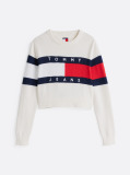 Multi Pulover Relaxat Colour-Blocked Cu Steag  Femei