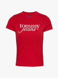 Rosu Tricou Slim Cu Logo  Femei