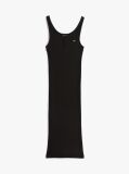 Negru Rochie Midi Slim Bodycon Cu Textura Teasa  Femei