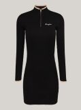 Negru Mini Rochie Pulover Cu Dungi Metalizate  Femei