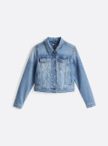 Denim Jacheta Slim Trucker Din Denim  Femei