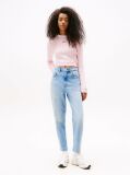 Denim Blugi Mom Tapered Cu Talie Ultra Inalta  Femei