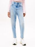 Denim Blugi Mom Tapered Cu Talie Ultra Inalta  Femei