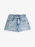Denim Pantaloni Scurti Slim Din Jeansi Cu Detalii De Tip Patchwork  Femei