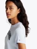 Blue Tricou Cu Logo Floral  Femei