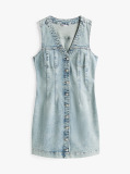 Denim Rochie Slim Mini Din Denim Cu Decolteu In V  Femei