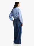 Denim Hanorac Cropped Din Denim  Femei
