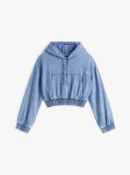 Denim Hanorac Cropped Din Denim  Femei