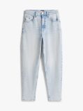 Denim Jeansi Mom Cu Talie Ultra-Inalta Si Croiala Tapered  Femei