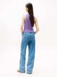 Mov Top Slim Cu Bretele Racerback Ribbed  Femei