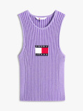 Mov Top Slim Cu Bretele Racerback Ribbed  Femei
