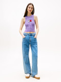 Mov Top Slim Cu Bretele Racerback Ribbed  Femei