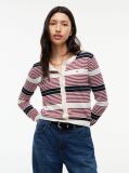 Multi Cardigan Cu Croiala Slim Guler Clasic Si Steag Brodat  Femei