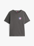 Negru Tricou Relaxat Neon  Femei